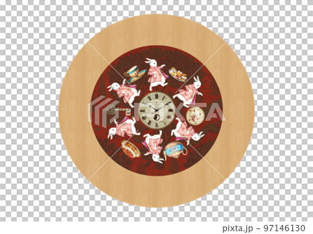 白うさぎの不思議なお茶会丸缶パッケージ 97146130