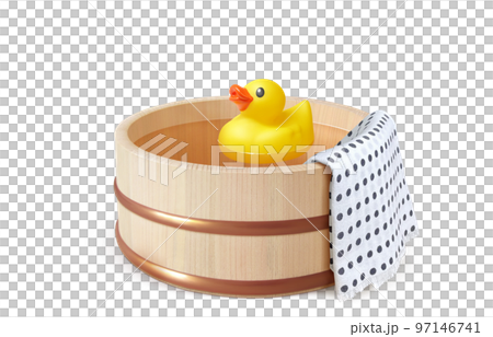 風呂 桶 あひる イラスト リアル 97146741