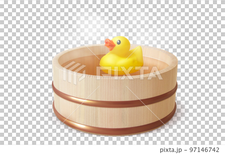 浴缸鴨插圖逼真 97146742