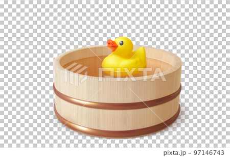 浴缸鴨插圖逼真 97146743