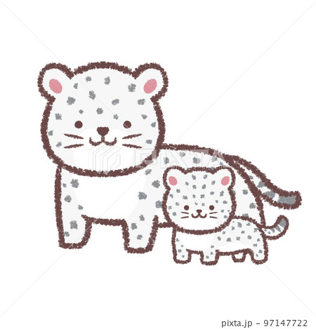 ユキヒョウ親子 97147722