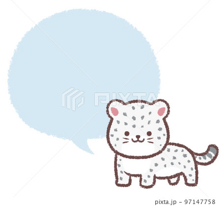 ユキヒョウの子供と吹き出し ユキヒョウの子供と吹き出し 97147758