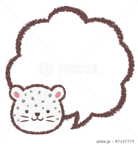 ユキヒョウと吹き出し 97147775