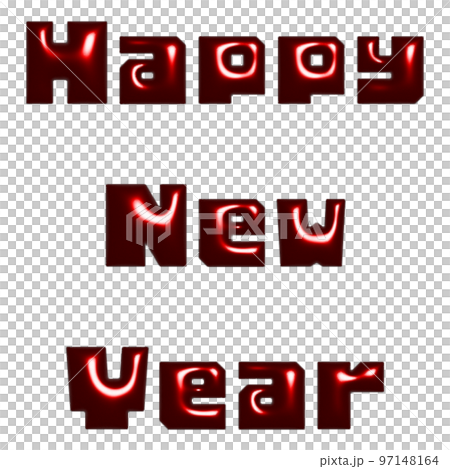 Three-dimensional Happy New Year character material Three-dimensional Happy New Year character material 97148164