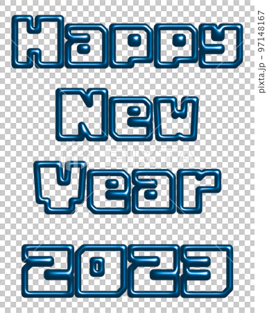 Three-dimensional Happy New Year and 2023 character material Three-dimensional Happy New Year and 2023 character material 97148167