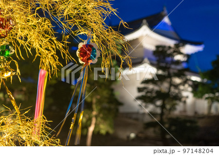 京都府 夏の夜の二条城「京の七夕」 京都府 夏の夜の二条城「京の七夕」 97148204