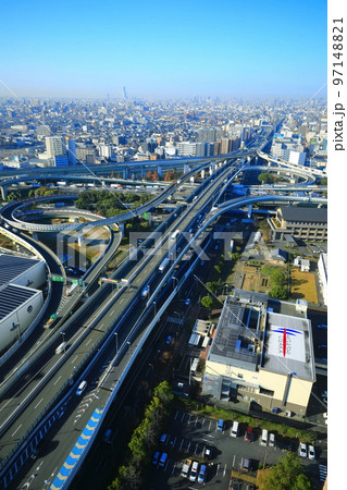 【大阪府】晴天の東大阪ジャンクション 97148821