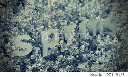 春 Spring 3Dタイトルのイラスト素材 [97149143] - PIXTA