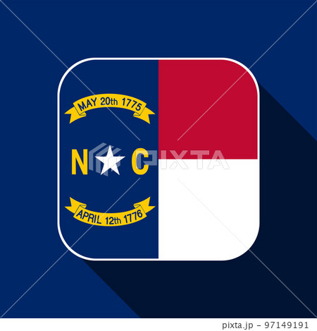 North Carolina state flag. Vector illustration. North Carolina state flag. Vector illustration. 97149191