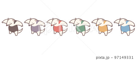 威嚇するミナミコアリクイのライン 97149331