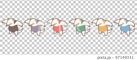 威嚇するミナミコアリクイのライン 97149331