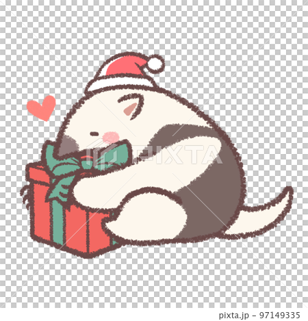 Southern anteater holding a Christmas present 97149335