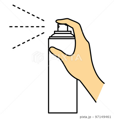 手　スプレー缶　噴霧 97149461