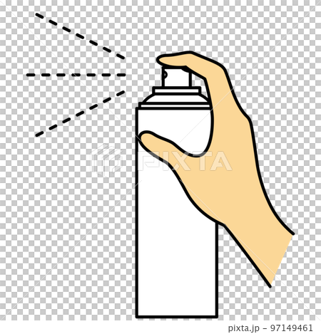 手　スプレー缶　噴霧 97149461