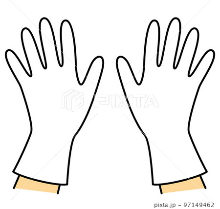 手　ゴム手袋 97149462