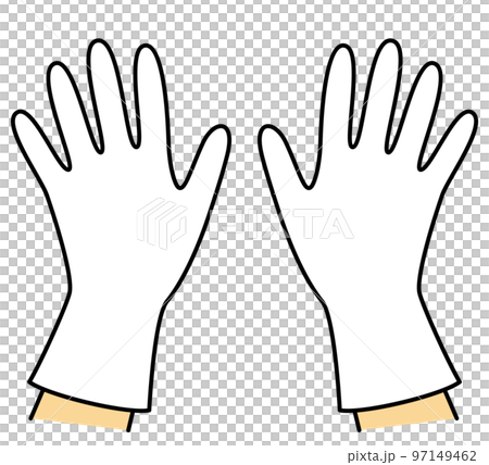 手　ゴム手袋 97149462