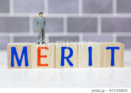 文字ブロック　MERIT メリット 97149805