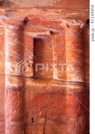Colored Triclinium in the ancient city Petra, Jordan 97149956