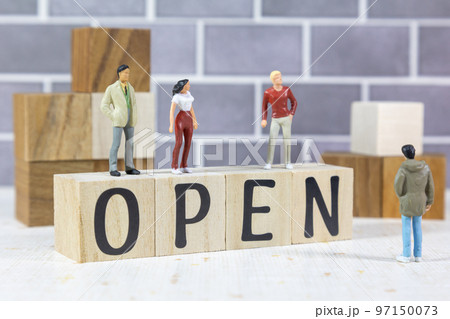 文字ブロック OPEN 文字ブロック OPEN 97150073