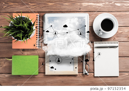 Social communication and global networking concept Social communication and global networking concept 97152354