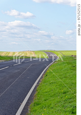 Road across the South Downs at Beachy Head - East Sussex - United Kingdom Road across the South Downs at Beachy Head - East Sussex - United Kingdom 97152515