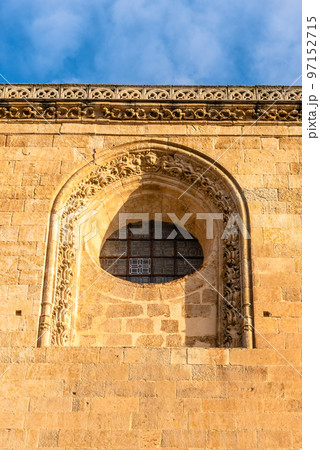 Exterior view of one of the windows of the dome of the old cathedral of Salamanca 97152715