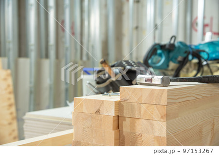 店舗の内装工事中 97153267