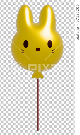 Illustration material of a rabbit-shaped balloon Illustration material of a rabbit-shaped balloon 97155209