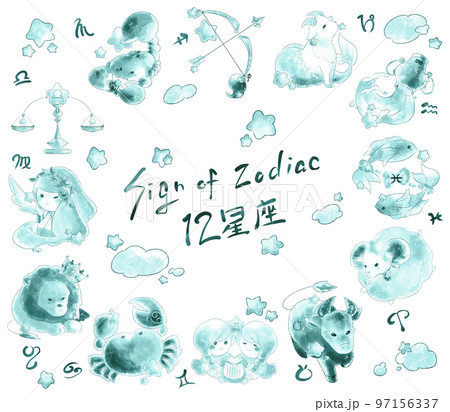 12星座-Sing of zodiac-素材（水） 97156337