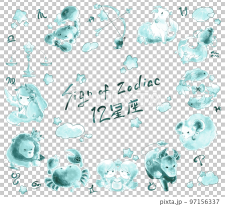 12星座-Sing of zodiac-素材（水） 97156337