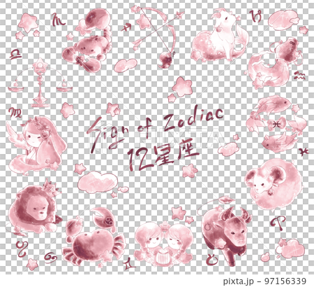12星座-生肖之歌-素材(桃) 12星座-生肖之歌-素材(桃) 97156339
