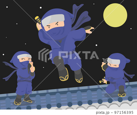 闇夜に暗躍する忍者たち 97156395