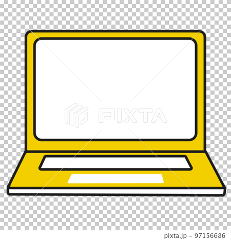 Laptop computer front simple - Stock Illustration [97156686] - PIXTA