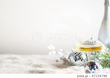 Festive New Year champagne 97156786