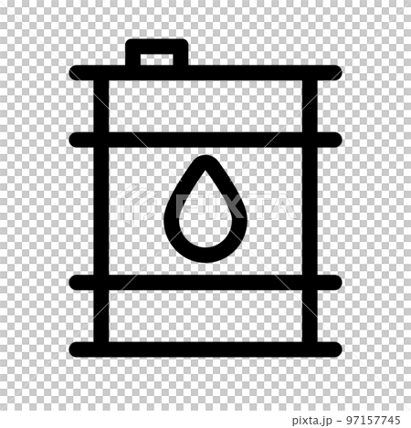 Simple fuel drum icon. Storage of crude oil. vector. Simple fuel drum icon. Storage of crude oil. vector. 97157745
