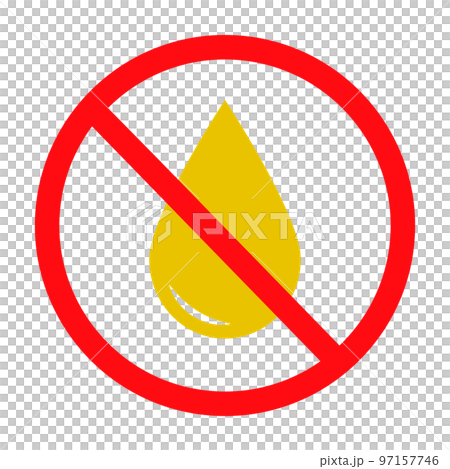 Prohibition sign for oil. Regulation of crude oil and petroleum. vector. 97157746