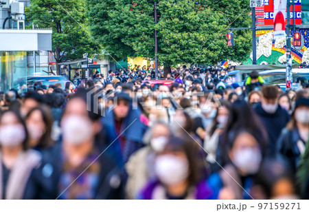 日本の東京都市景観 12月・脅威の人流。渋谷センター街から渋谷スクランブル交差点などを望む=10日 日本の東京都市景観 12月・脅威の人流。渋谷センター街から渋谷スクランブル交差点などを望む=10日 97159271