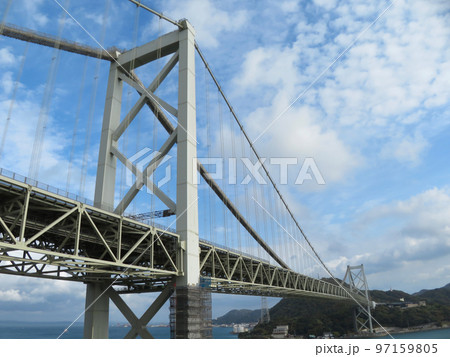 壇之浦パーキングエリアから見る関門橋 壇之浦パーキングエリアから見る関門橋 97159805