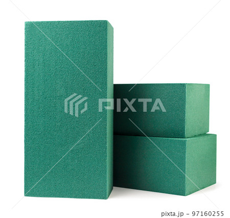 Floral sponges on a white background. Isolated floral brick 97160255