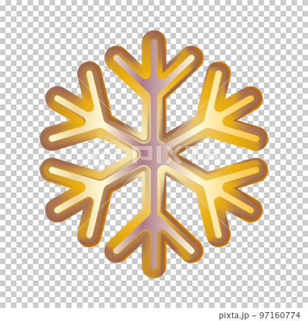 Golden snowflake. Volumetric moderate lighting. Png Golden snowflake. Volumetric moderate lighting. Png 97160774