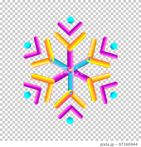 Oval strips geometric snowflake. Png Oval strips geometric snowflake. Png 97160944