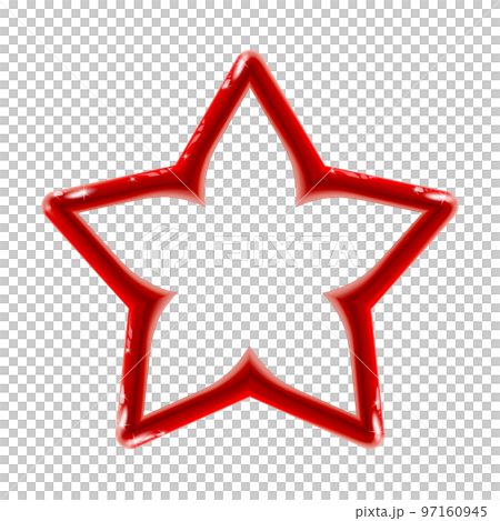 Realistic isolated glossy red sign of star icon for decor on light background. Bright toy plastic frame. Design for flyer, banner, poster. illustration 3d holiday, presentation. png Realistic isolated glossy red sign of star icon for decor on light background. Bright toy plastic frame. Design for flyer, banner, poster. illustration 3d holiday, presentation. png 97160945