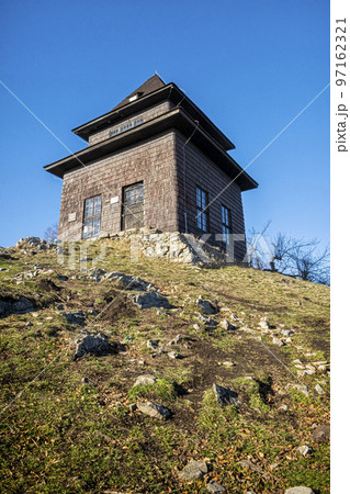 Lookout tower, Sitno hill, Stiavnica Mountains, Slovakia, hiking theme Lookout tower, Sitno hill, Stiavnica Mountains, Slovakia, hiking theme 97162321