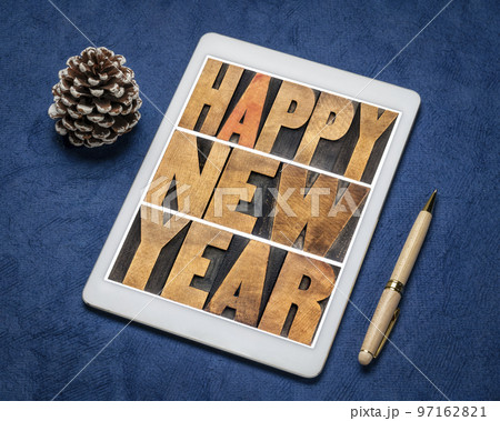 happy new year typography greeting card happy new year typography greeting card 97162821