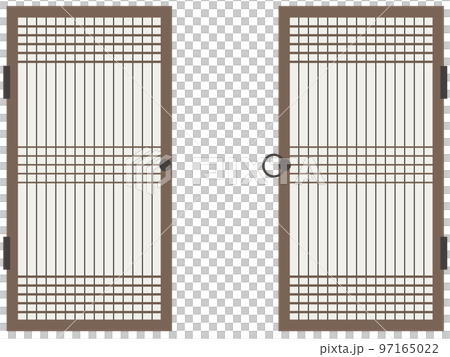 アジアン柄のアンティークなドア、木製の扉 アジアン柄のアンティークなドア、木製の扉 97165022