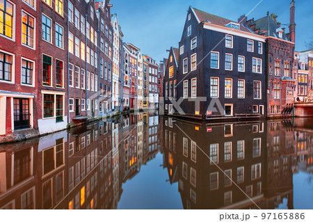 Amsterdam, Netherlands Narrow Canals 97165886