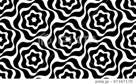 Abstract Seamless Wavy Lines Pattern. Black and White Texture. Abstract Seamless Wavy Lines Pattern. Black and White Texture. 97167170