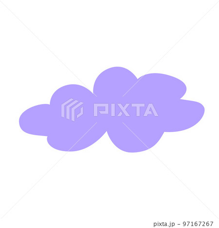 A small pink cloud. Vector illustration in hand drawn style 97167267