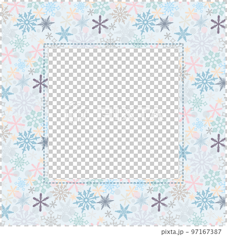 Snowflake pattern pattern frame square 97167387