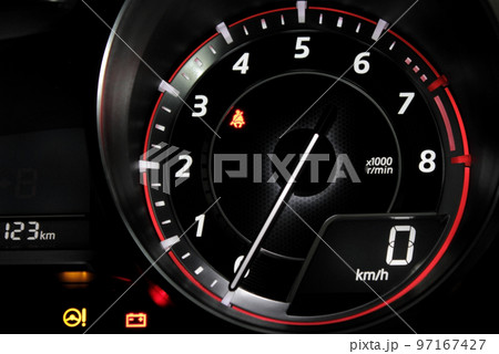 Tachometer Needle Indicate Revolutions of Engine After Acceleration  97167427